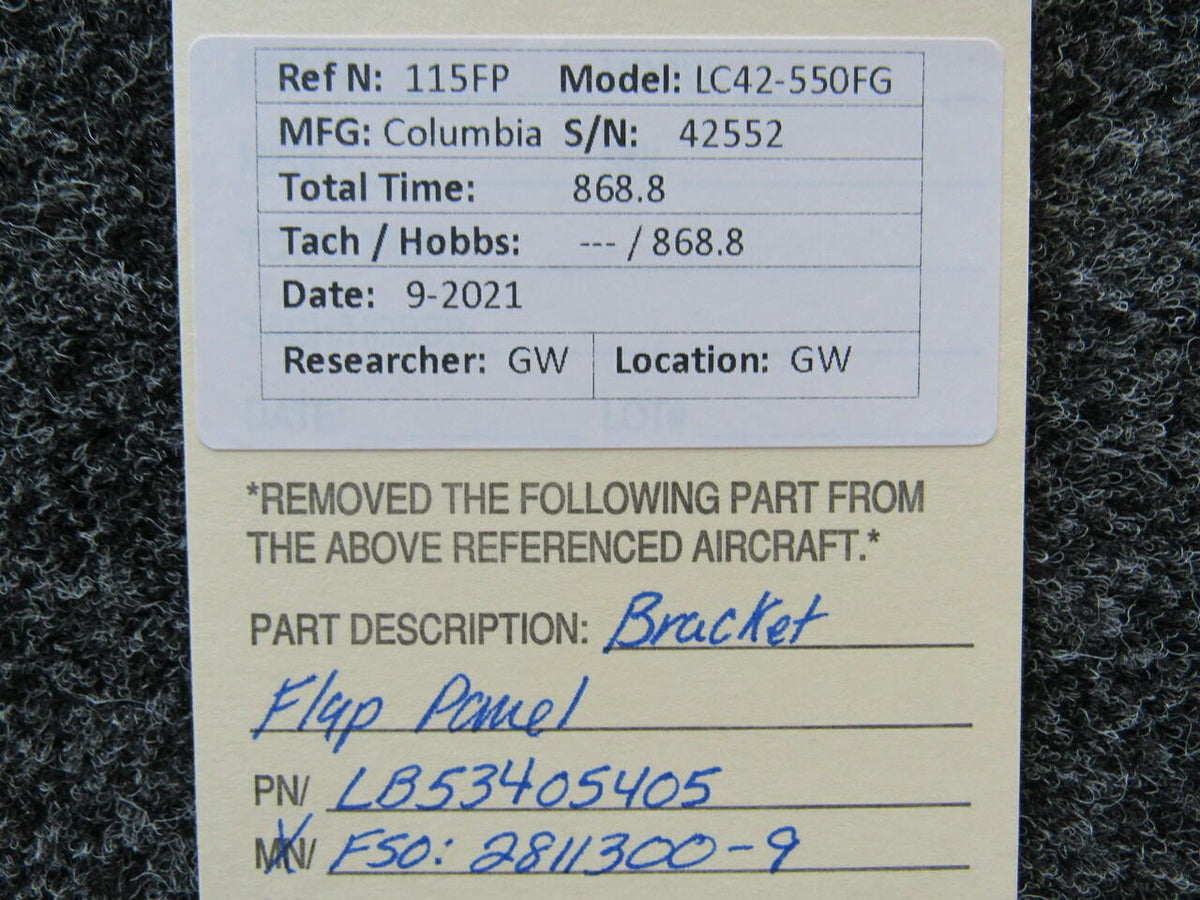 Columbia LB53405405 FSO 2811300-9 Columbia 350 Bracket Flap Panel