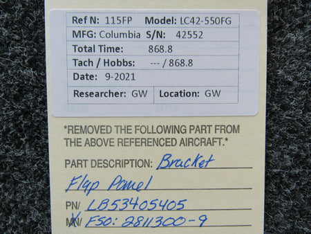 Columbia LB53405405 FSO 2811300-9 Columbia 350 Bracket Flap Panel