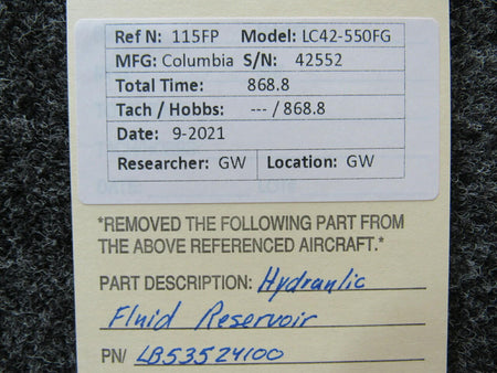 Columbia LB53524100 Columbia 350 Hydraulic Fluid Reservoir