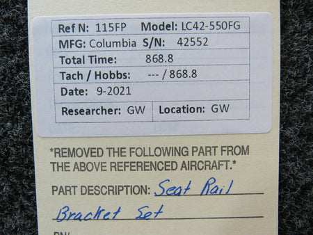Columbia 350 Seat Rail Bracket Set