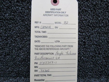 Cessna 0712207-1 Cessna 182 Angle Tail Cone Reinforcement LH