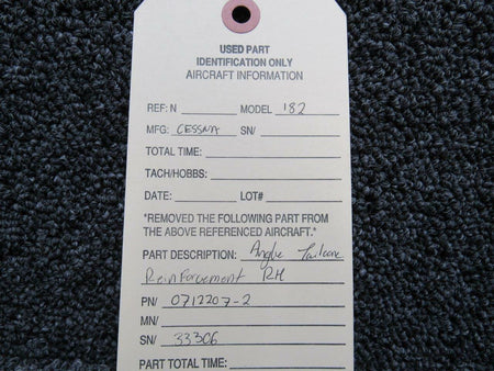 Cessna 0712207-2 Cessna 182 Angle Tail Cone Reinforcement RH