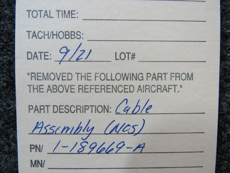 1-189669-A Cable Assembly Length 149-3/4 NEW OLD STOCK SA