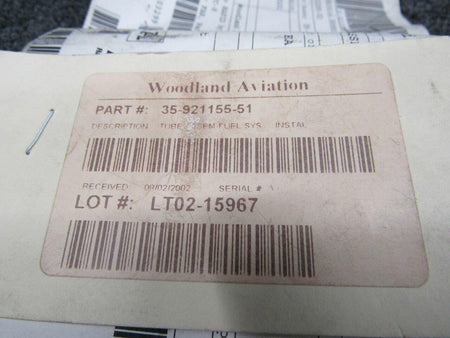 Beechcraft 35-921155-51 Beechcraft Tube Assembly Fuel NEW OLD STOCK SA