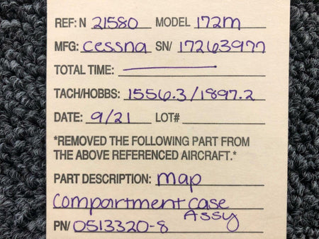 Cessna Cessna 172M Map Compartment Case Assembly