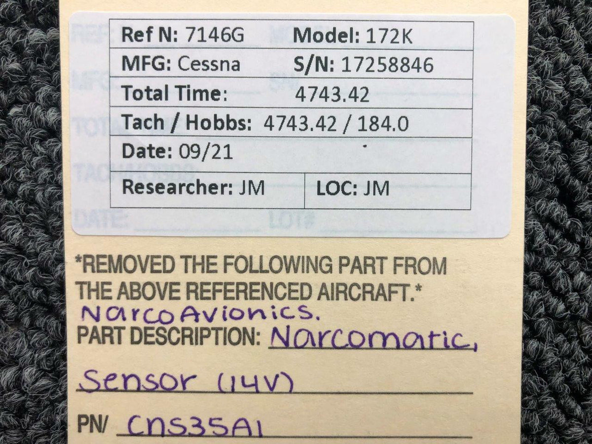 Narco CNS35A1 Cessna 172K Narco Avionics Narcomatic Sensor