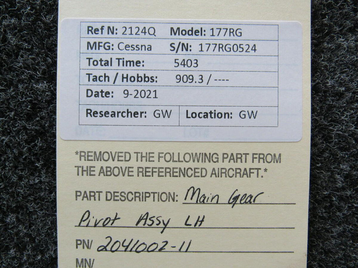 Cessna 2041002-11 Cessna 177RG Main Gear Pivot Assembly LH