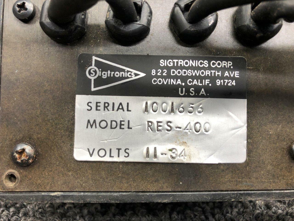 Sigtronics RES-400 Hughes 269C Sigtronics Intercom W/ Tray Volts 11-34
