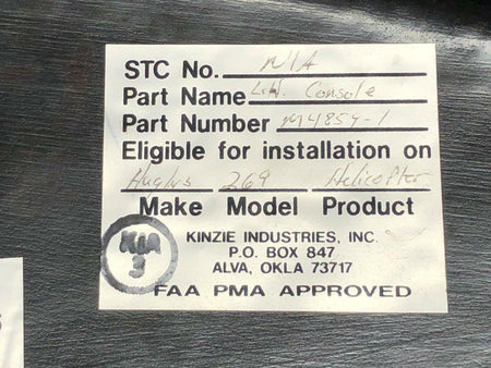 Kinzie Ind M4859-1 Hughes 269C Kinzie Interior Panel Assembly Forward LH
