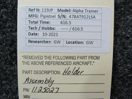 Pipistrel 1125027 Pipistrel LSA Alpha Trainer Holder Assembly