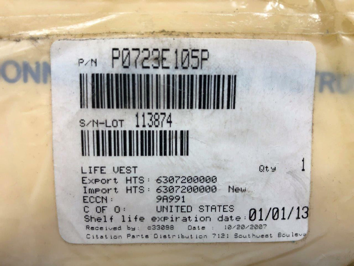 Eastern Aero Machine P0723E105P Eastern Aero Machine Life Vest Display / Training ONLY SA