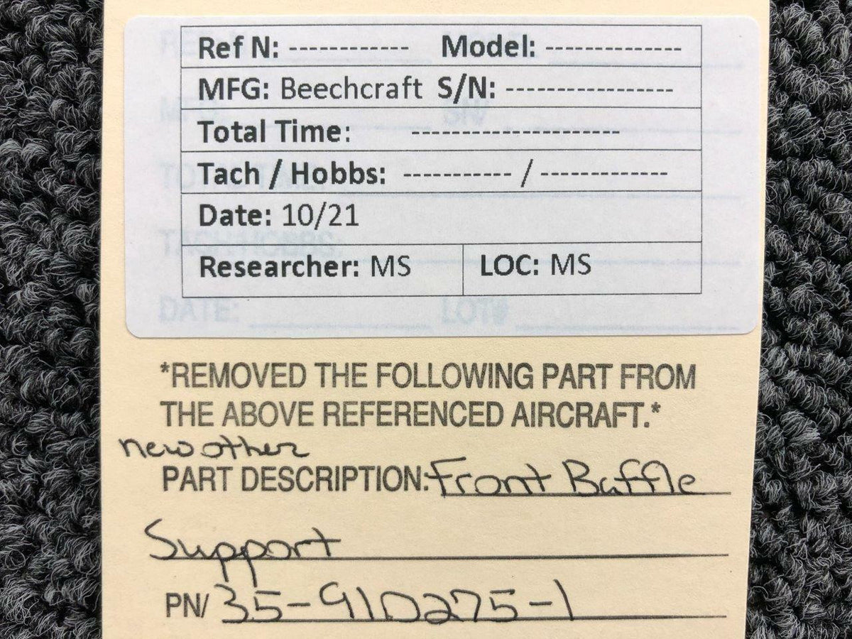 Beechcraft 35-910275-1 Beechcraft Front Baffle Support NEW OLD STOCK SA