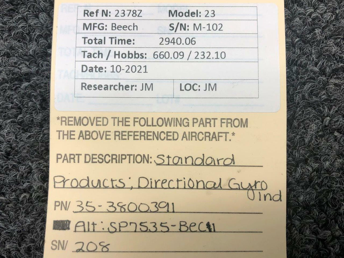 Standard Products 35-3800391 ALT SP7535-BEC1 Standard Products Directional Gyro Indicator