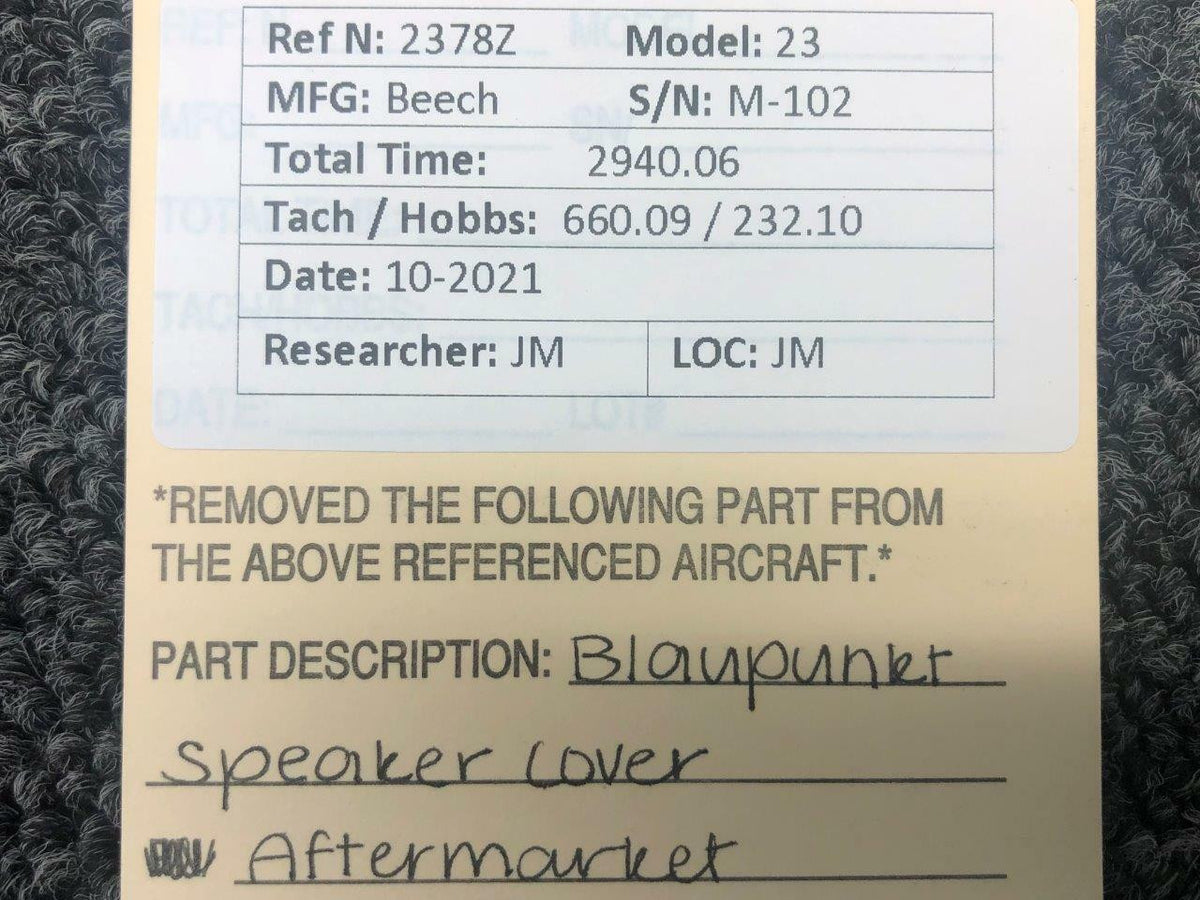 Blaupunkt Beechcraft 23 Blaupunkt Speaker Cover Assembly Aftermarket