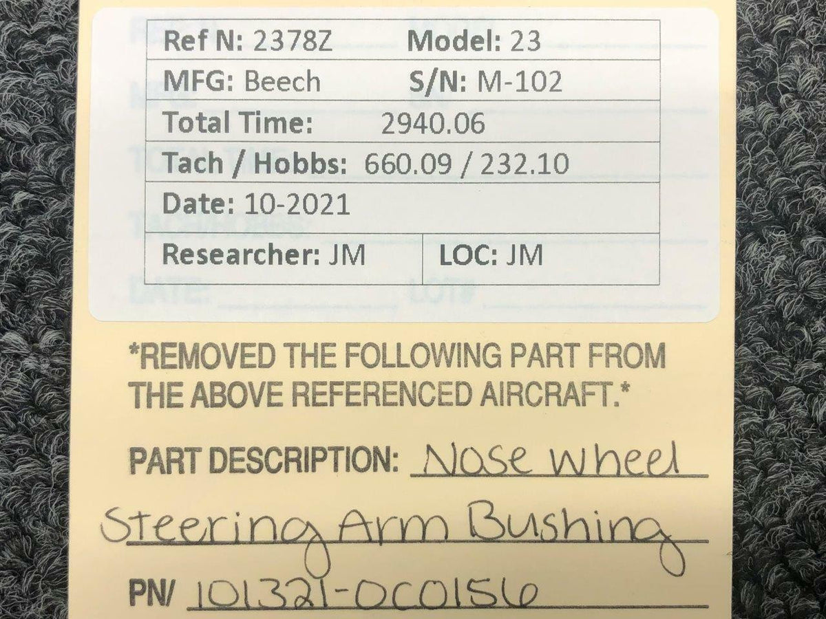 Beechcraft 101321-0C0156 Beechcraft 23 Nose Wheel Steering Arm Bushing Assembly