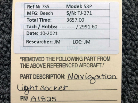 Beechcraft A1825 Beechcraft 58P Navigation Light Socket