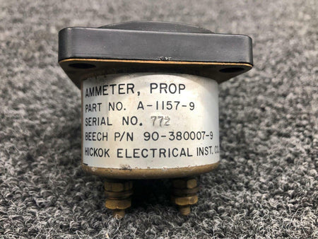 Hickok 90-380007-9 ALT A-1157-9 Beechcraft 58P Hickok Electrical Propeller Ammeter 28V