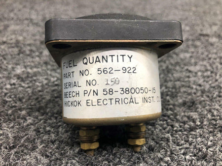 Hickok 562-922 ALT 58-380050-15 Beechcraft 58P Hickok Fuel Quantity Indicator 28V