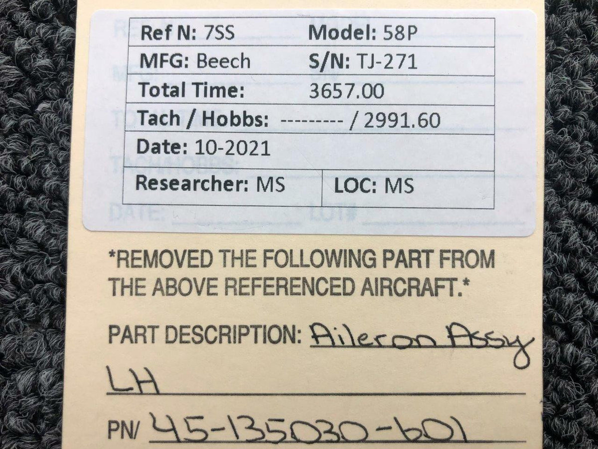 Beechcraft 45-135030-601 Beechcraft 58P Aileron Assembly LH