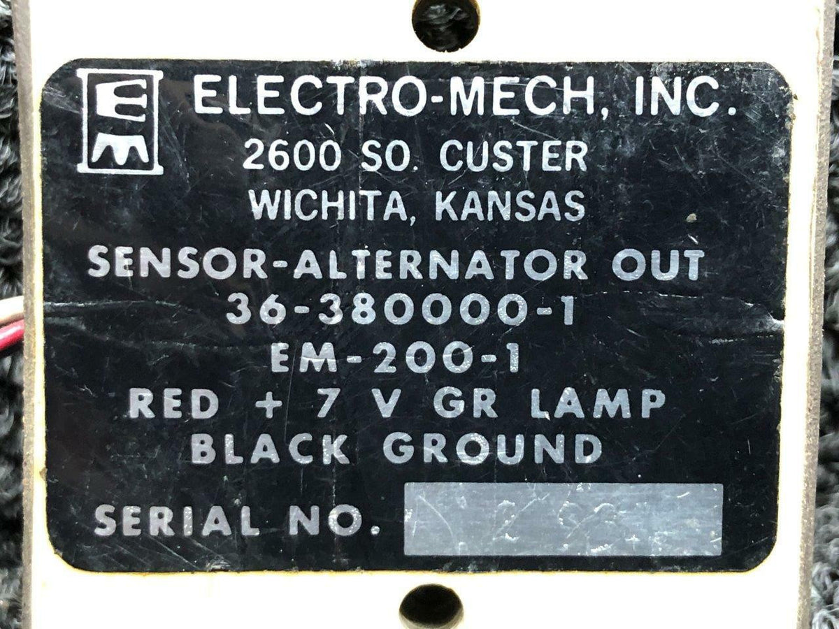 Electro-Mech 36-380000-1 MPN EM-200-1 Electromech Sensor Alt Out 14V NEW OLD STOCK SA