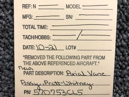 Pratt and Whitney 570753CL5 Pratt-Whitney Axial Vane Assembly NEW OLD STOCK SA