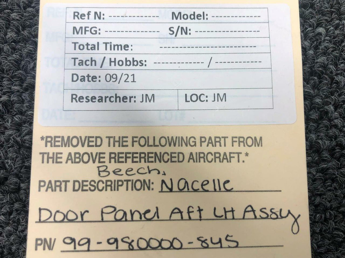 Beechcraft 99-980000-845 Beechcraft Nacelle Door Panel Assembly LH SA