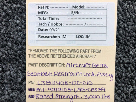 Aircraft Belts LJB11408-DI-010 ALT 991905-1 Aircraft Belts Seatbelt Restraint Lock Assy SA