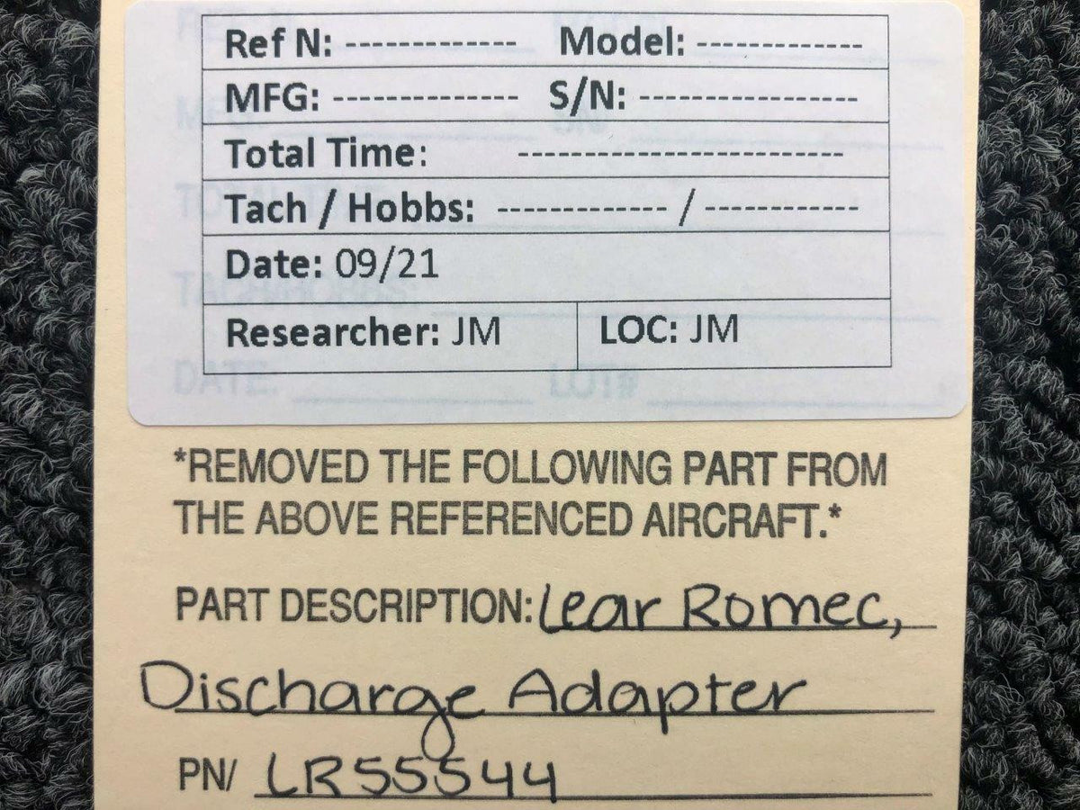 Lear Romec LR55544 Lear Romec Discharge Adapter NEW OLD STOCK SA