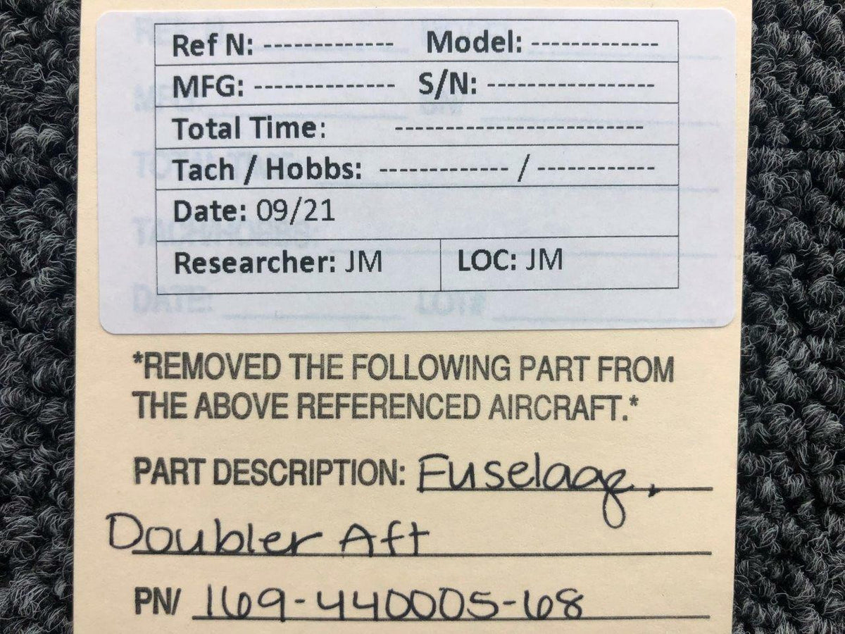 169-440005-68 Beechcraft Fuselage Doubler Assembly Aft NEW OLD STOCK SA