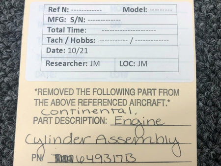 649317B Continental Engine Cylinder Assembly SA
