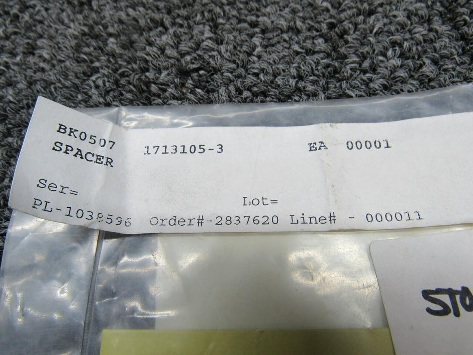 1713105-3 Cessna Spacer (NEW OLD STOCK) (SA) BAS Part Sales | Airplane Parts