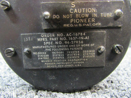 1637-1N-A1 (USE: AC-16784) Cessna 172G Pioneer Vertical Speed Indicator BAS Part Sales | Airplane Parts