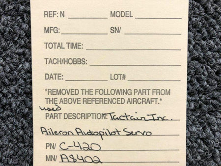 Tactair C-420 M/N AS402 Tactair Inc Aileron Autopilot Servo SA
