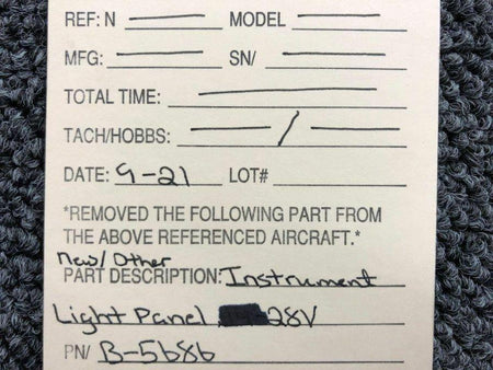 Grimes B-5686 Grimes Instrument Light Panel Assembly Volts 28 NEW OLD STOCK SA