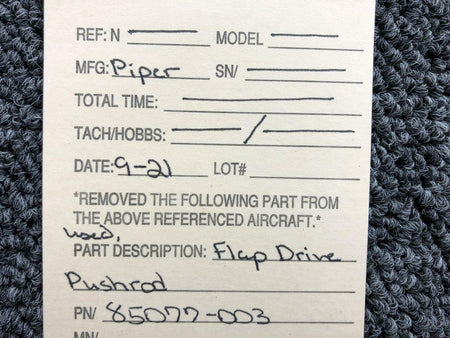 85077-003 Piper Flap Drive Pushrod (SA) BAS Part Sales | Airplane Parts