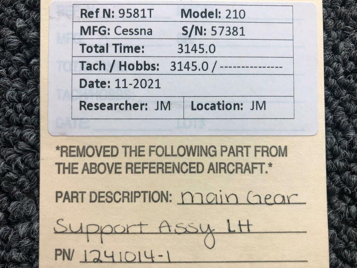 Cessna 1241014-1 Cessna 210 Main Gear Support Assembly LH