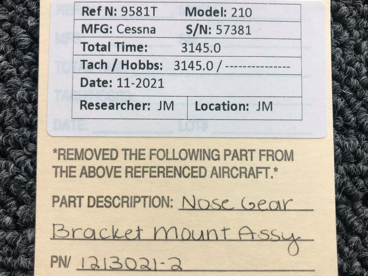 1213021-2 Cessna 210 Nose Gear Bracket Mount Assembly BAS Part Sales | Airplane Parts