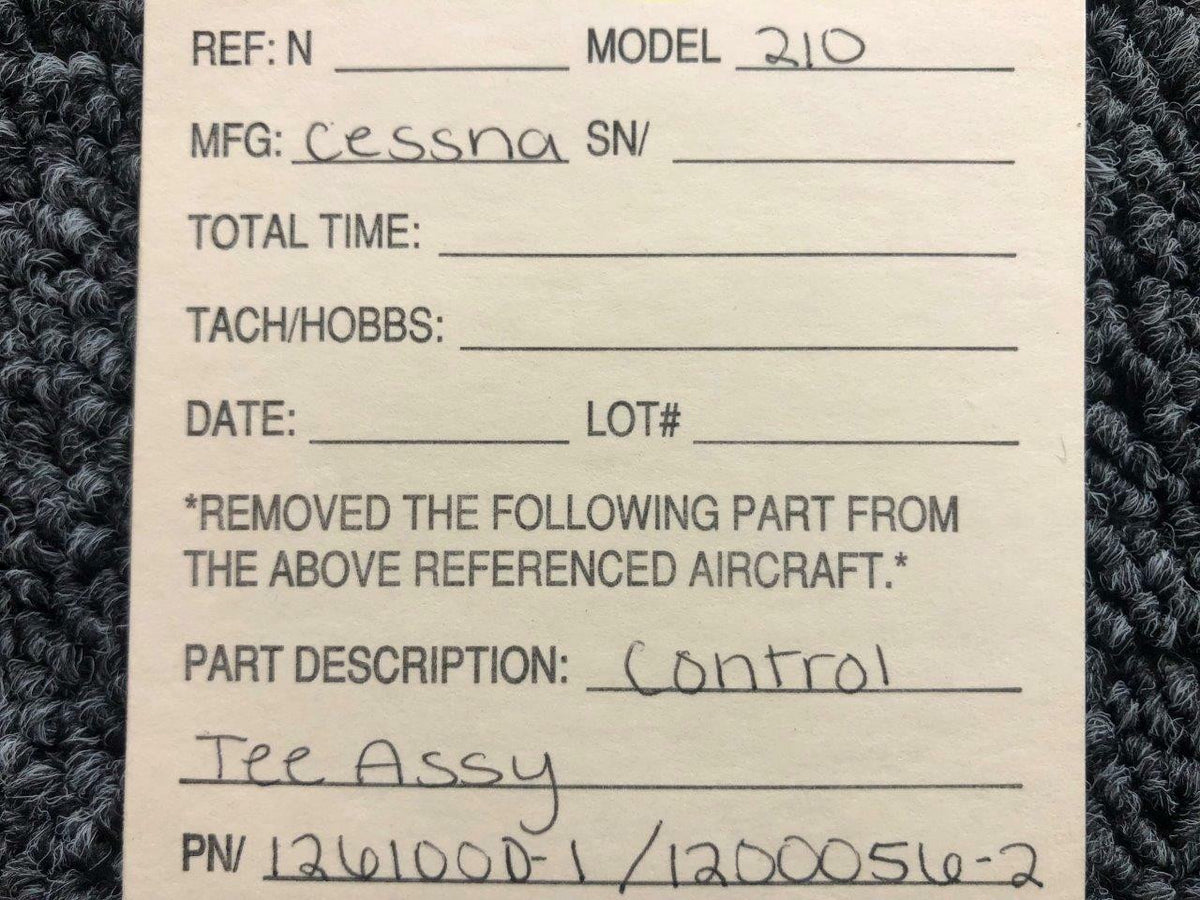 Cessna 1261000-1 / 1200056-2 Cessna 210 Control Column Tee Assembly