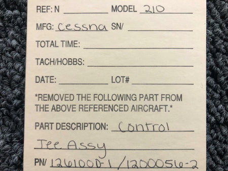 Cessna 1261000-1 / 1200056-2 Cessna 210 Control Column Tee Assembly