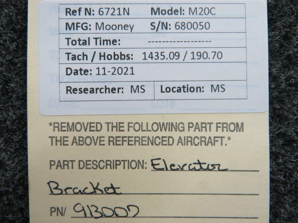 Mooney 913007 Mooney M20C Elevator Bracket