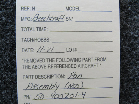 Beechcraft 50-400201-4 Beechcraft Pan Assembly NEW OLD STOCK SA