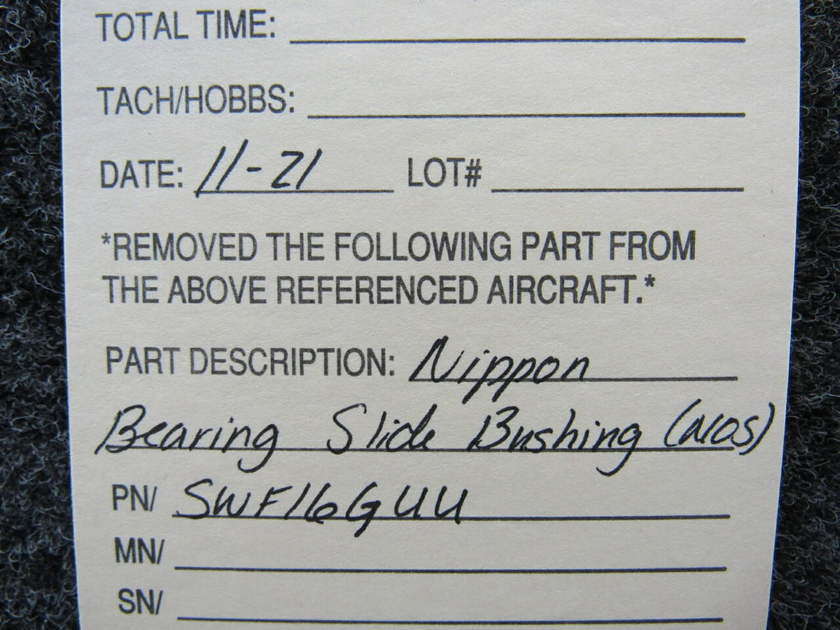 Nippon SWF16GUU Nippon Bearing Slide Bushing NEW OLD STOCK SA