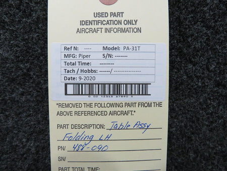 Piper 488-090 Piper PA-31T Table Assembly Folding LH