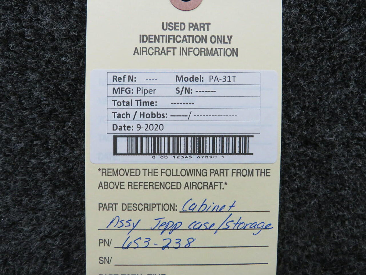 Piper 653-238 Piper PA-31T Cabinet Assembly / Jepp Case Storage