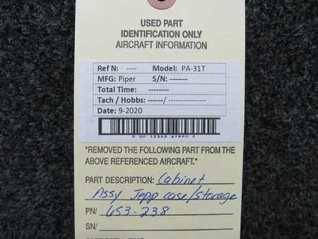 Piper 653-238 Piper PA-31T Cabinet Assembly / Jepp Case Storage