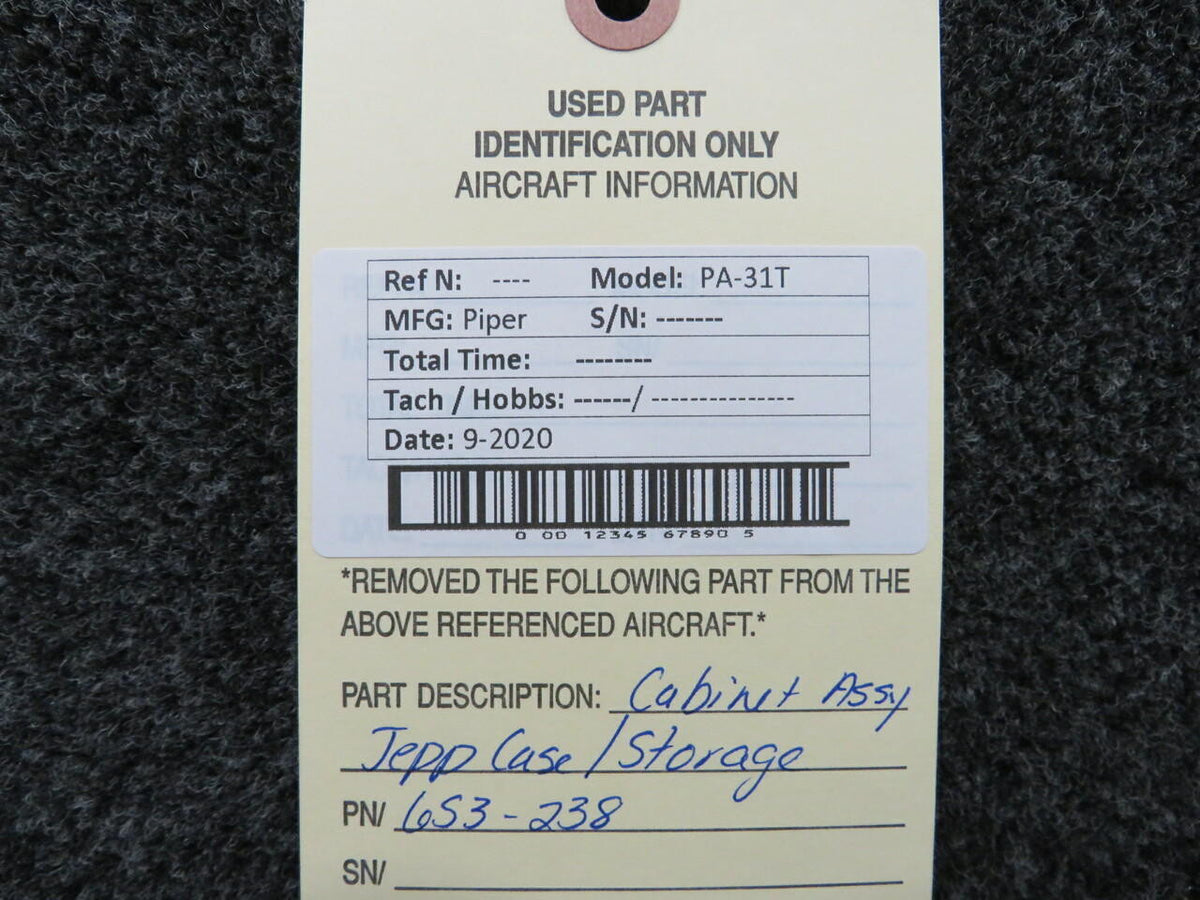 Piper 653-238 Piper PA-31T Cabinet Assembly / Jepp Case Storage
