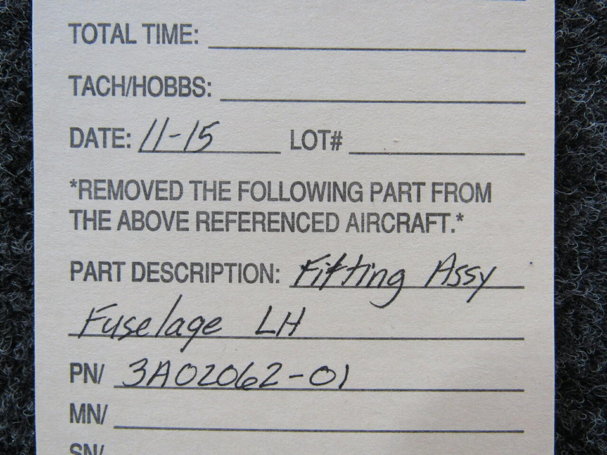 3A02062-01 Fitting Assembly Fuselage LH SA