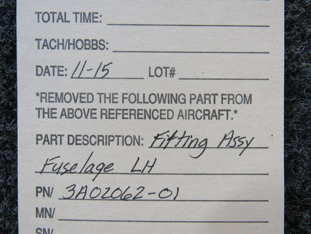 3A02062-01 Fitting Assembly Fuselage LH SA