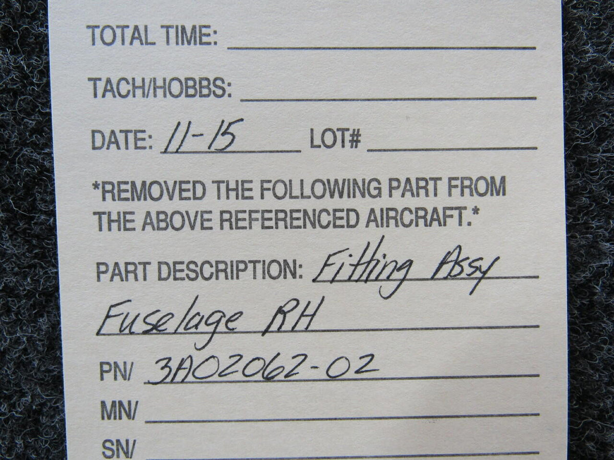 3A02062-02 Fitting Assembly Fuselage RH SA