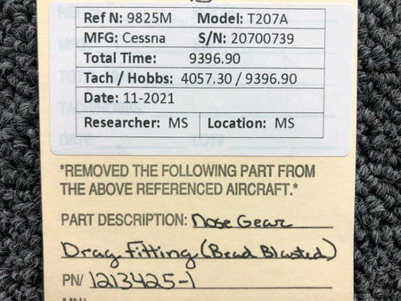 Cessna 1213425-1 Cessna T207A Nose Gear Drag Fitting Bead Blasted